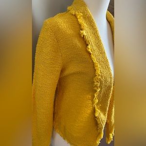 Express Small Formal Office Yellow Cardigan Top Summer‎ Spring Fall